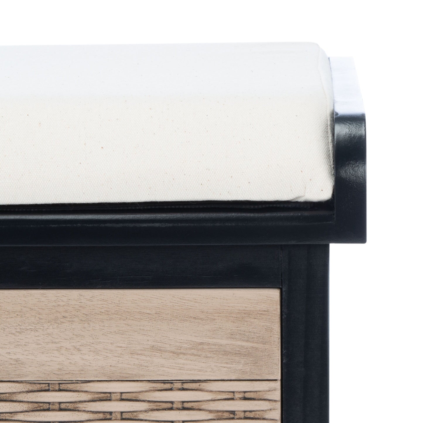 Banc de rangement avec 3 tiroirs et coussin SAFAVIEH Fiorello - 120 L x 38 l x 48 h - 120Lx38Lx48H