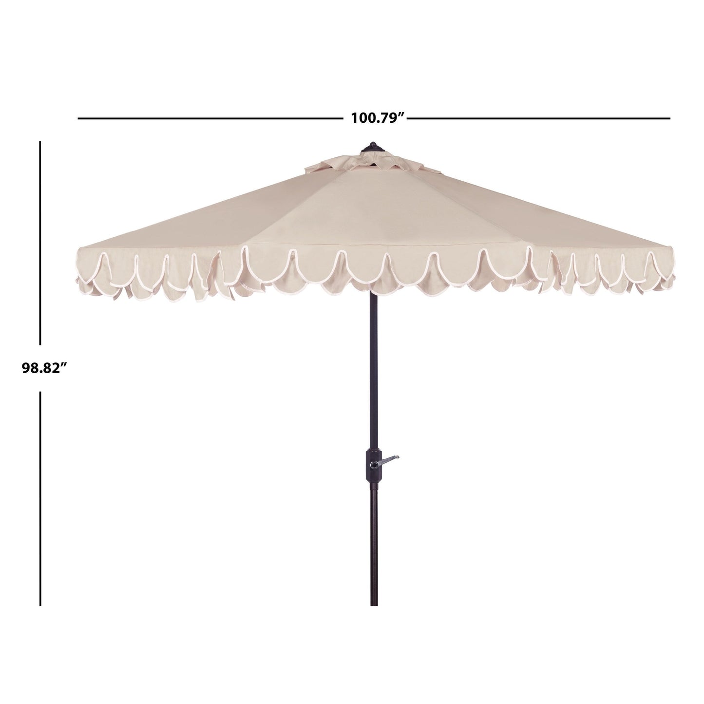 Parasol SAFAVIEH Gebbine Elegant de 2,7 mètres
