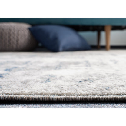 Tapis abstrait moderne SAFAVIEH Jasper Shreya - Gris/Bleu - 2,44 m x 3,05 m