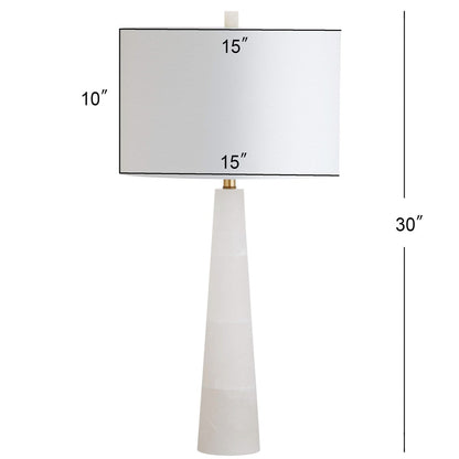 Lampe de table LED en albâtre Giorgiana de 76 cm (30 pouces) de SAFAVIEH Lighting - 38x38x76 cm (15x15x30 pouces) - 15Wx15Dx30H