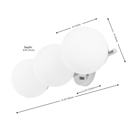 Applique murale Lambrini 21 traditionnelle de SAFAVIEH (3 ampoules) - 6 W x 8 P x 21 H - 21Wx8Dx6H