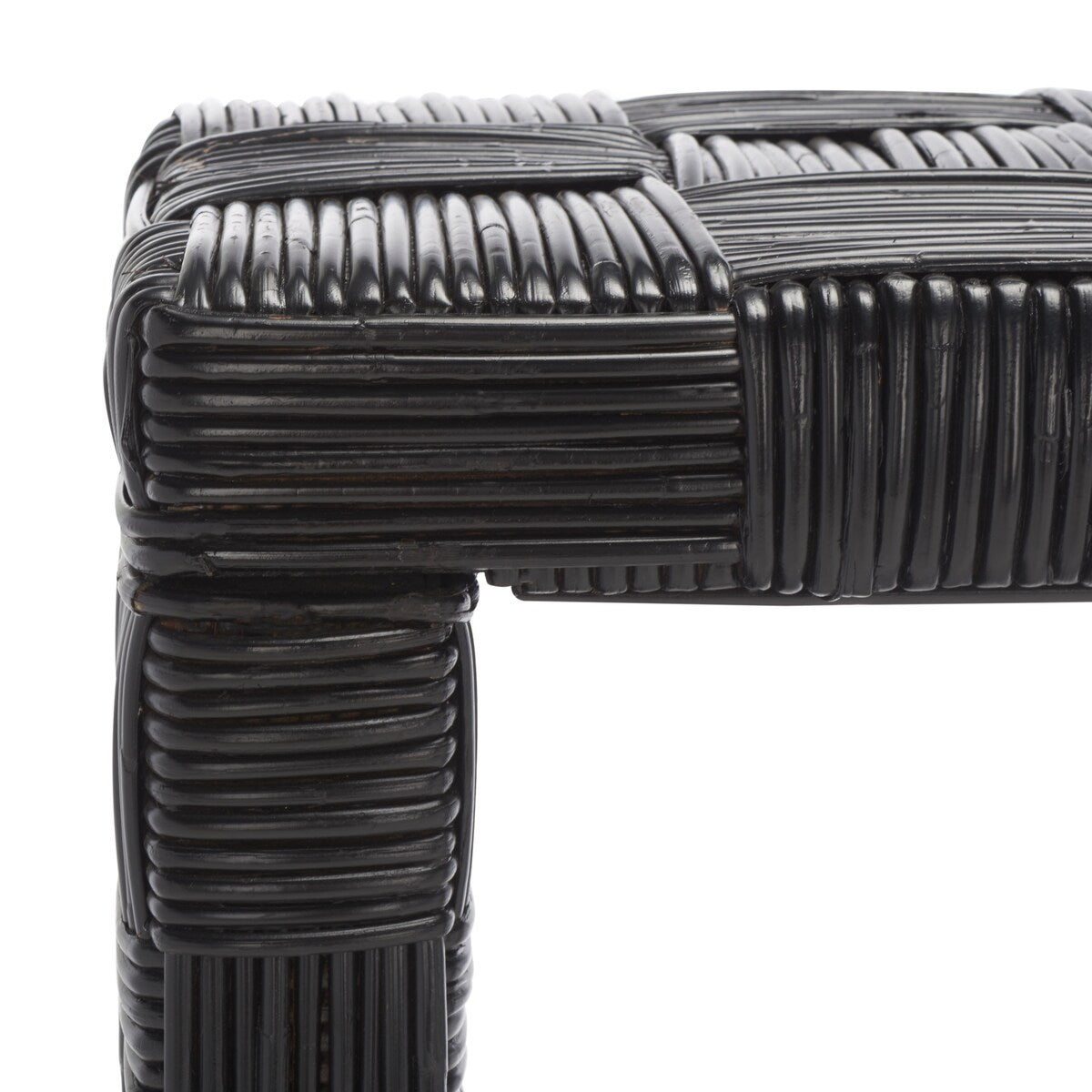 Table console en rotin SAFAVIEH Mindel - 51L x 14P x 32H (largeur x profondeur x hauteur)