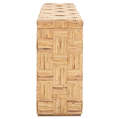 Table console en rotin SAFAVIEH Mindel - 51L x 14P x 32H (largeur x profondeur x hauteur)