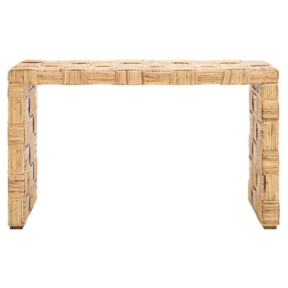 Table console en rotin SAFAVIEH Mindel - 51L x 14P x 32H (largeur x profondeur x hauteur)