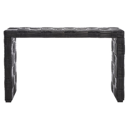 Table console en rotin SAFAVIEH Mindel - 51L x 14P x 32H (largeur x profondeur x hauteur)