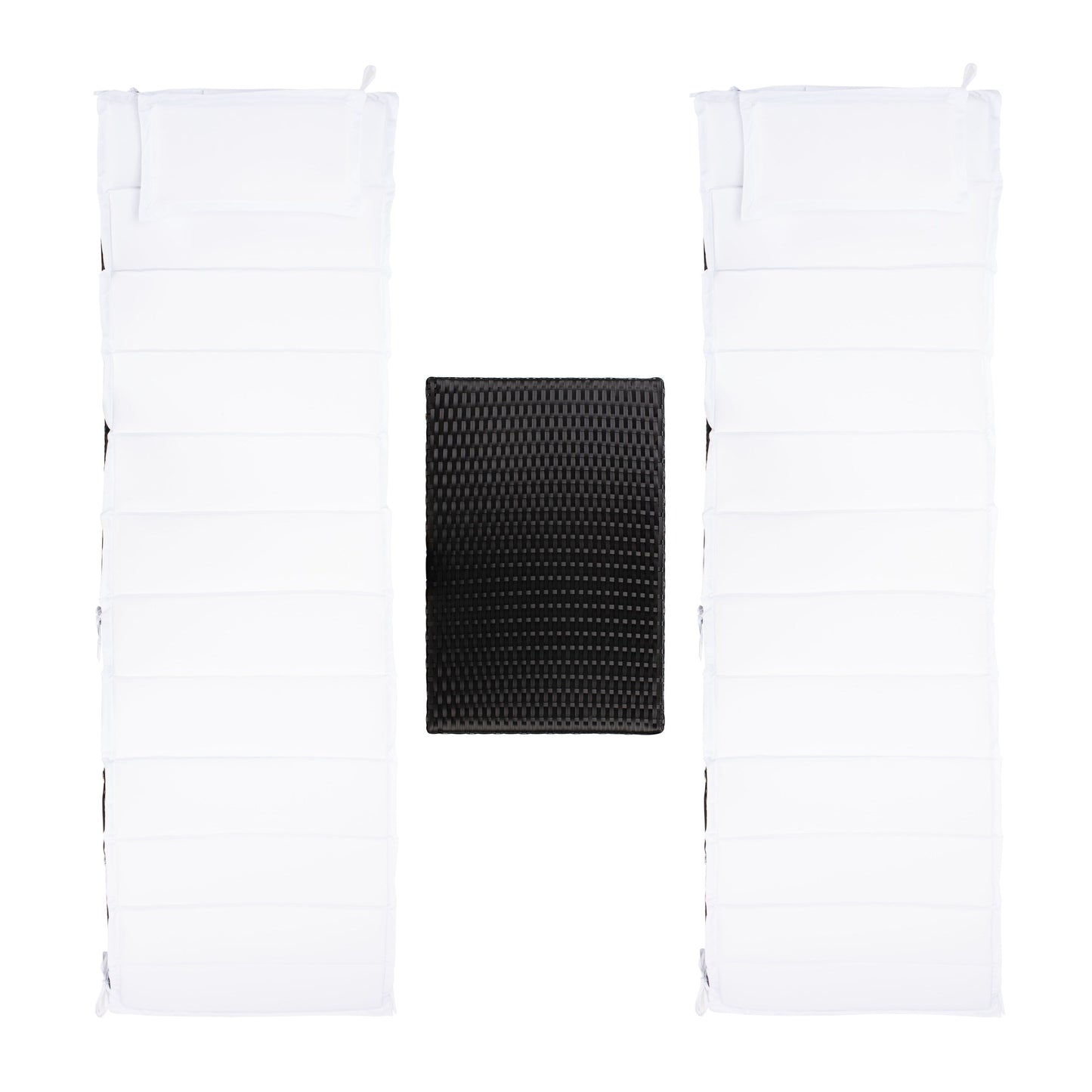 Ensemble de chaises longues de jardin Blaguna 3 pièces de SAFAVIEH - 83L x 20P x 24H (dimensions en pouces)