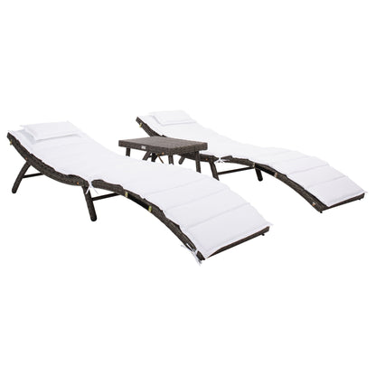 Ensemble de chaises longues de jardin Blaguna 3 pièces de SAFAVIEH - 83L x 20P x 24H (dimensions en pouces)