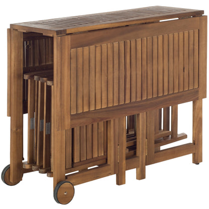 Ensemble de table de jardin SAFAVIEH Brandy 5 pièces - 109 L x 89 P x 74 H (cm)