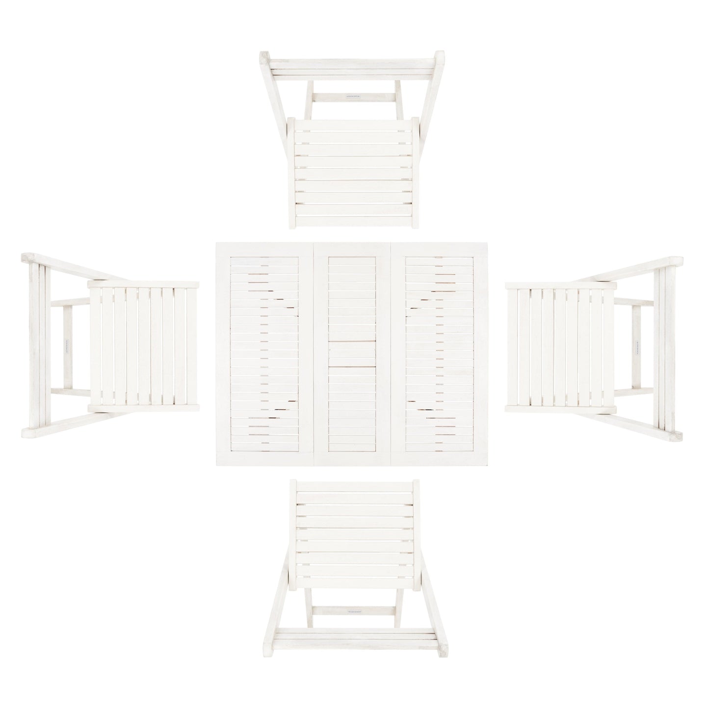 Ensemble de table de jardin SAFAVIEH Brandy 5 pièces - 109 L x 89 P x 74 H (cm)