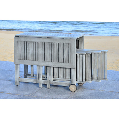 Ensemble de table de jardin SAFAVIEH Brandy 5 pièces - 109 L x 89 P x 74 H (cm)