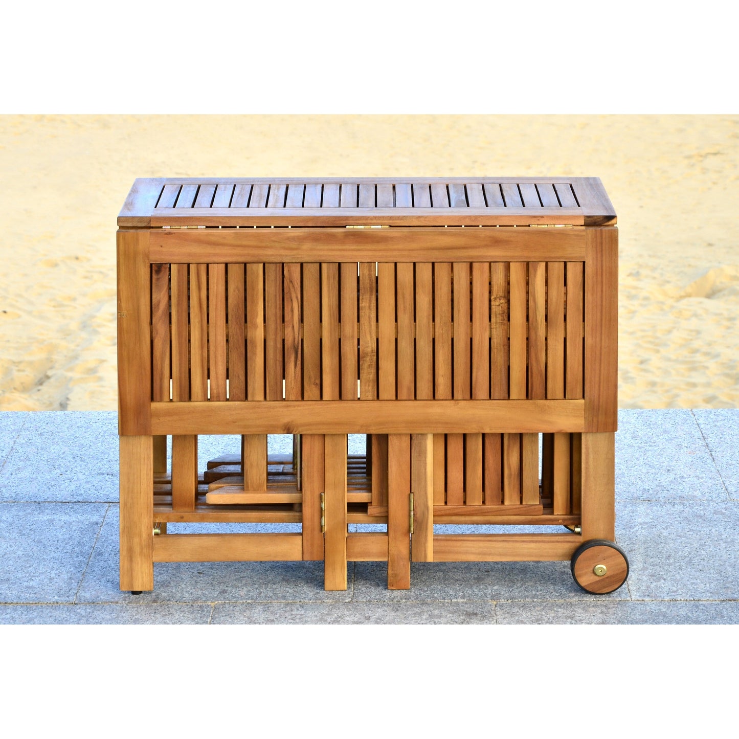 Ensemble de table de jardin SAFAVIEH Brandy 5 pièces - 109 L x 89 P x 74 H (cm)