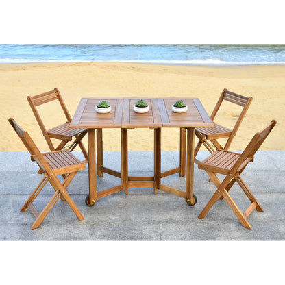 Ensemble de table de jardin SAFAVIEH Brandy 5 pièces - 109 L x 89 P x 74 H (cm)