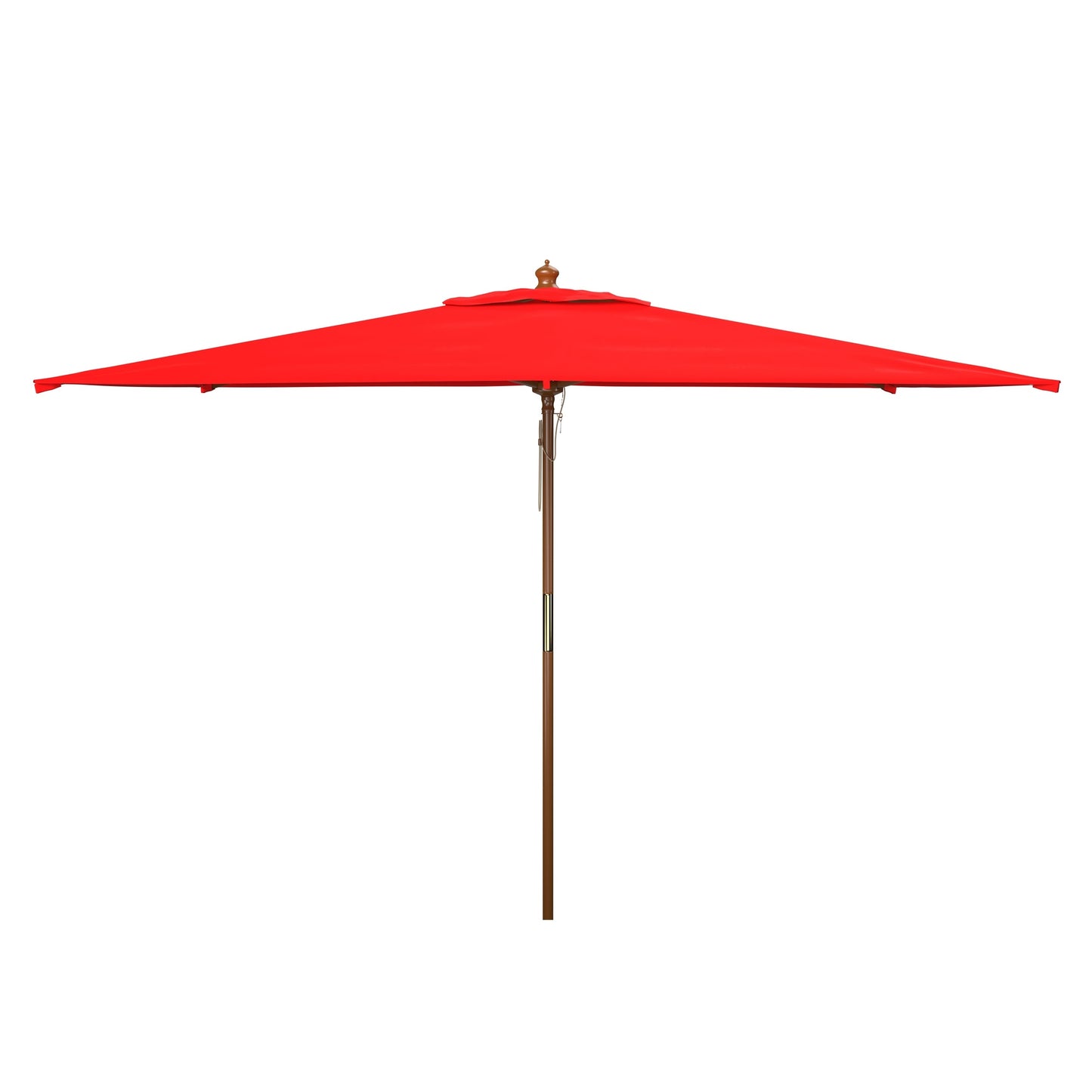 Parasol de jardin Glauca 3,35 m (11 pieds) en bois avec poulie de la marque SAFAVIEH