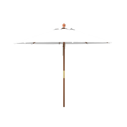 Parasol de jardin Glauca 3,35 m (11 pieds) en bois avec poulie de la marque SAFAVIEH