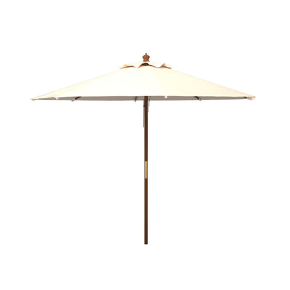 Parasol de jardin Glauca 3,35 m (11 pieds) en bois avec poulie de la marque SAFAVIEH