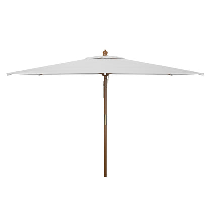 Parasol de jardin Glauca 3,35 m (11 pieds) en bois avec poulie de la marque SAFAVIEH