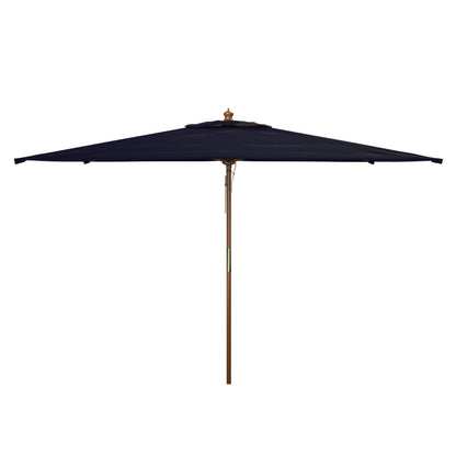 Parasol de jardin Glauca 3,35 m (11 pieds) en bois avec poulie de la marque SAFAVIEH