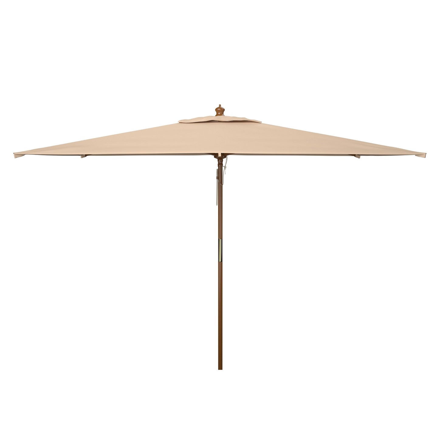 Parasol de jardin Glauca 3,35 m (11 pieds) en bois avec poulie de la marque SAFAVIEH