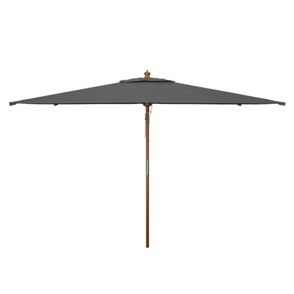 Parasol de jardin Glauca 3,35 m (11 pieds) en bois avec poulie de la marque SAFAVIEH