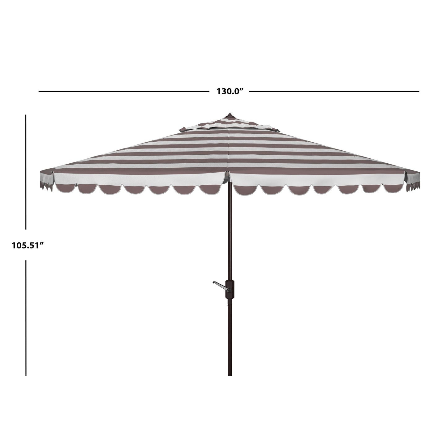 Parasol rond de jardin Jaylee de 3,35 m (11 pieds) de SAFAVIEH