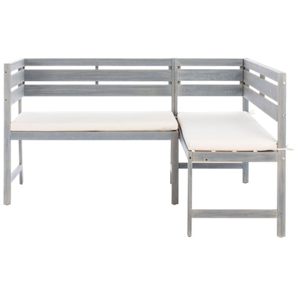 Ensemble de salon d'extérieur d'angle pour balcon Kenna 3 pièces de SAFAVIEH - 39L x 19P x 33H (mesures en pouces)