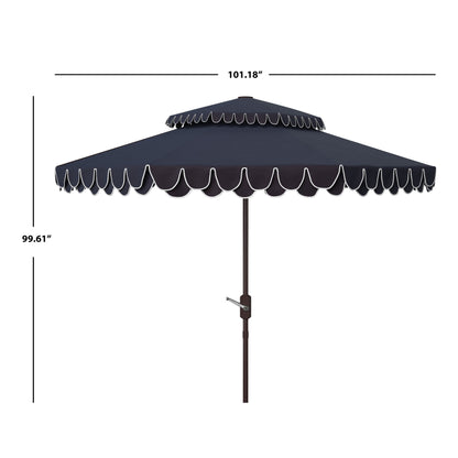Parasol de jardin SAFAVIEH Kjerstin Valance 9 pieds à double toit