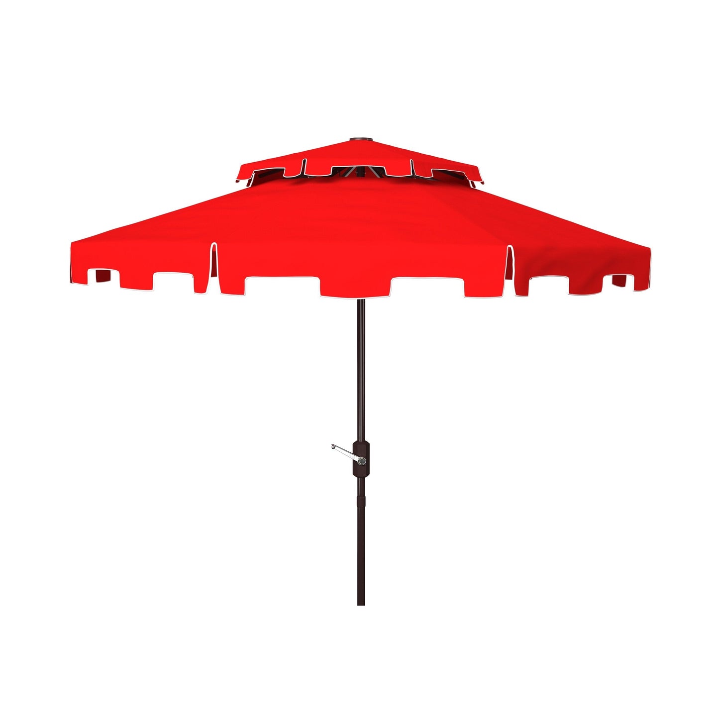 Parasol de jardin SAFAVIEH Livia 9 pieds à double toit, pied non inclus.