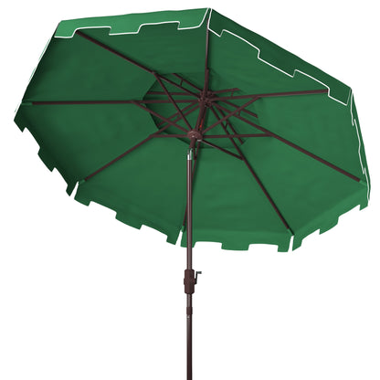 Parasol de jardin SAFAVIEH Livia 9 pieds à double toit, pied non inclus.