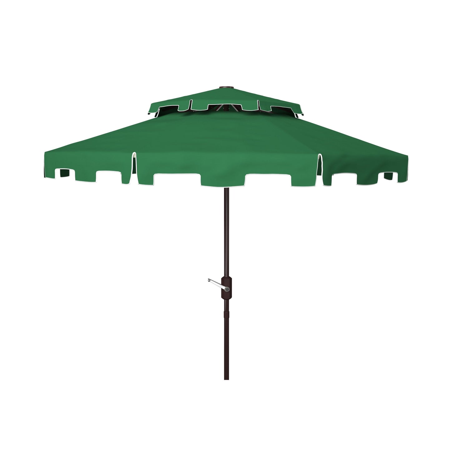 Parasol de jardin SAFAVIEH Livia 9 pieds à double toit, pied non inclus.