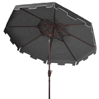Parasol de jardin SAFAVIEH Livia 9 pieds à double toit, pied non inclus.