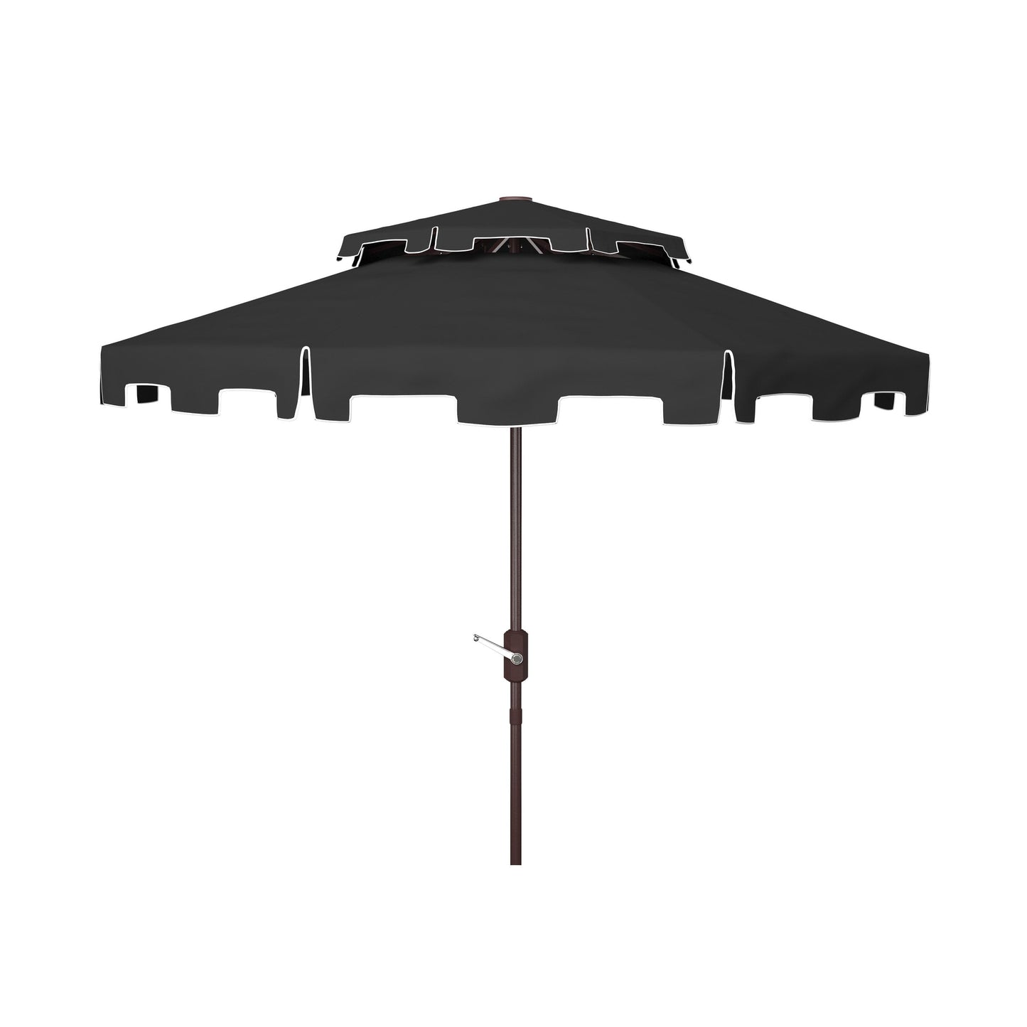 Parasol de jardin SAFAVIEH Livia 9 pieds à double toit, pied non inclus.