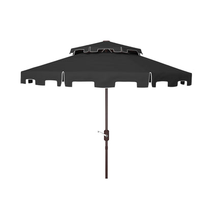 Parasol de jardin SAFAVIEH Livia 9 pieds à double toit, pied non inclus.