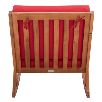 Chaise à bascule d'extérieur Makaila de SAFAVIEH avec coussin - 66L x 79P x 97H (cm)