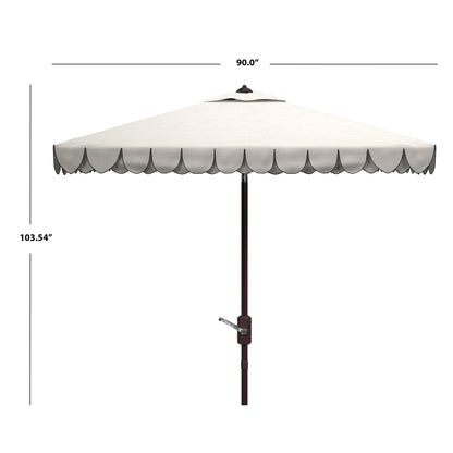 Parasol carré de 7,5 pieds pour extérieur, modèle Naima Valance de SAFAVIEH
