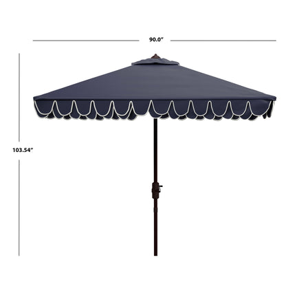 Parasol carré de 7,5 pieds pour extérieur, modèle Naima Valance de SAFAVIEH