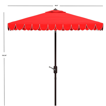 Parasol carré de 7,5 pieds pour extérieur, modèle Naima Valance de SAFAVIEH