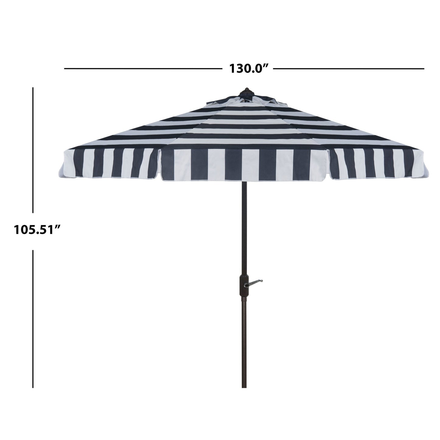 Parasol rond de 3,35 m (11 pieds) de la ligne de mode Sidse pour extérieur de SAFAVIEH