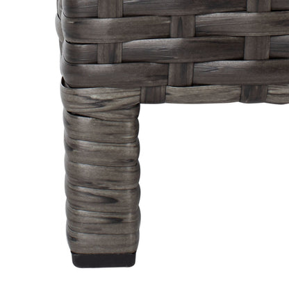 SAFAVIEH Lit de jardin Taniyah en osier avec coussins - 135L x 71P x 157H (cm)