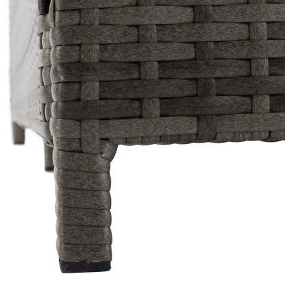 SAFAVIEH Lit de jardin Taniyah en osier avec coussins - 135L x 71P x 157H (cm)