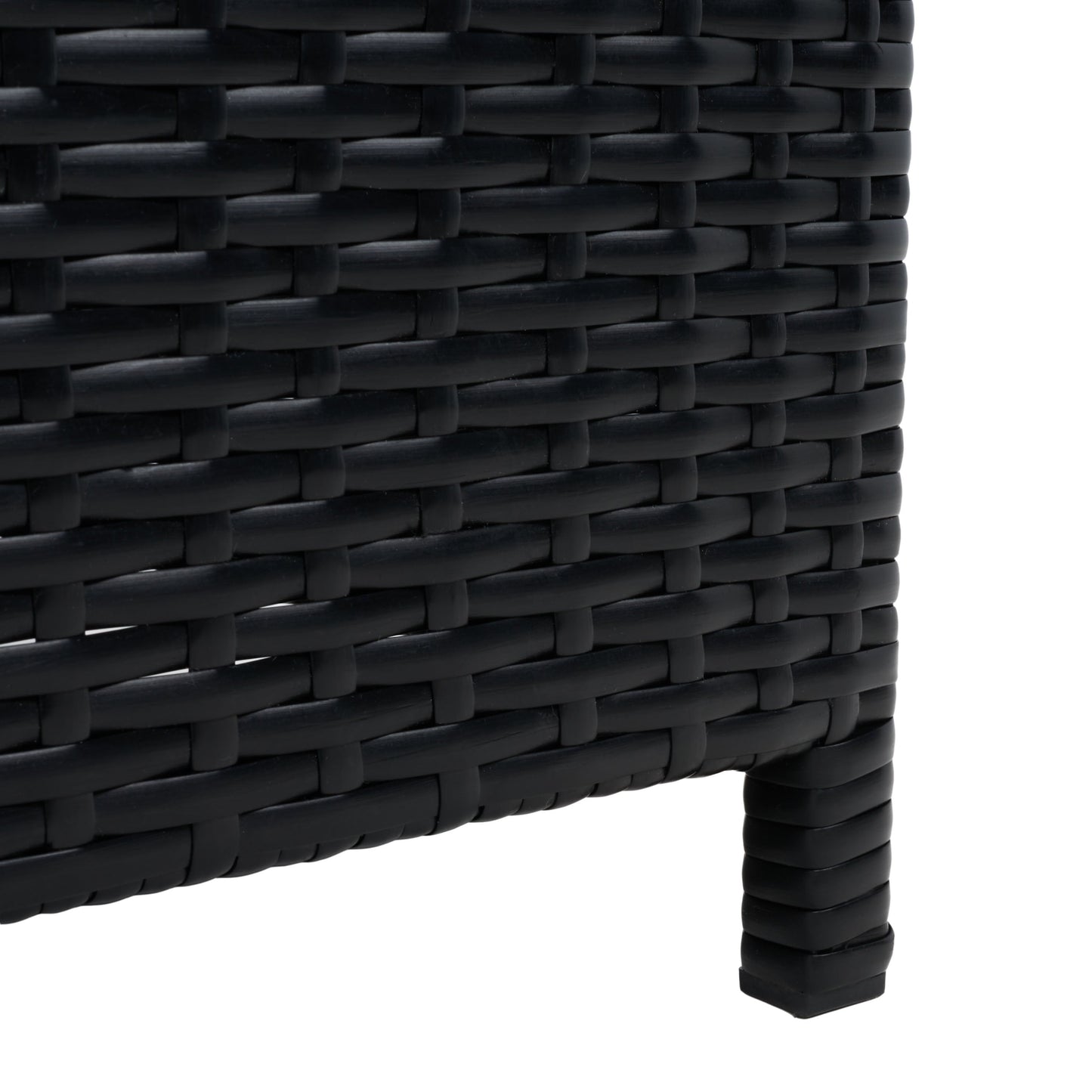 SAFAVIEH Lit de jardin Taniyah en osier avec coussins - 135L x 71P x 157H (cm)