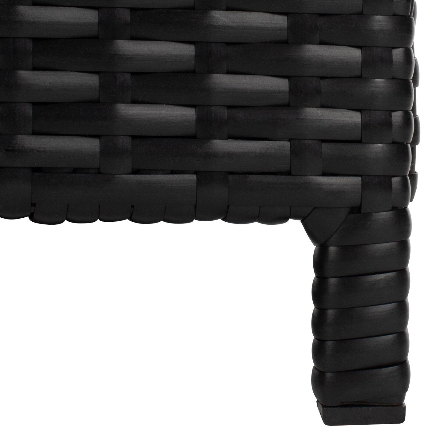 SAFAVIEH Lit de jardin Taniyah en osier avec coussins - 135L x 71P x 157H (cm)