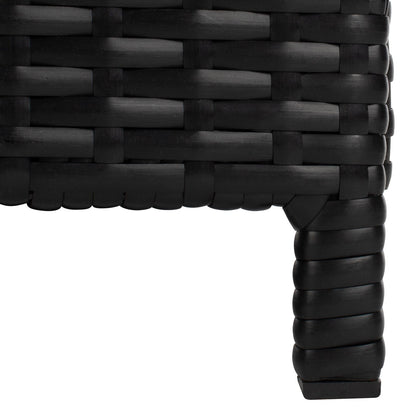 SAFAVIEH Lit de jardin Taniyah en osier avec coussins - 135L x 71P x 157H (cm)