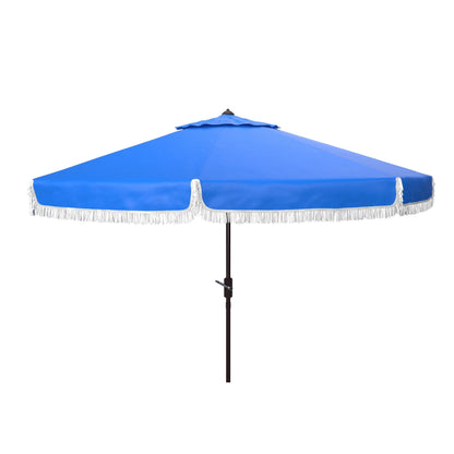 Parasol d'extérieur à manivelle SAFAVIEH Ronette Fringe de 9 pieds