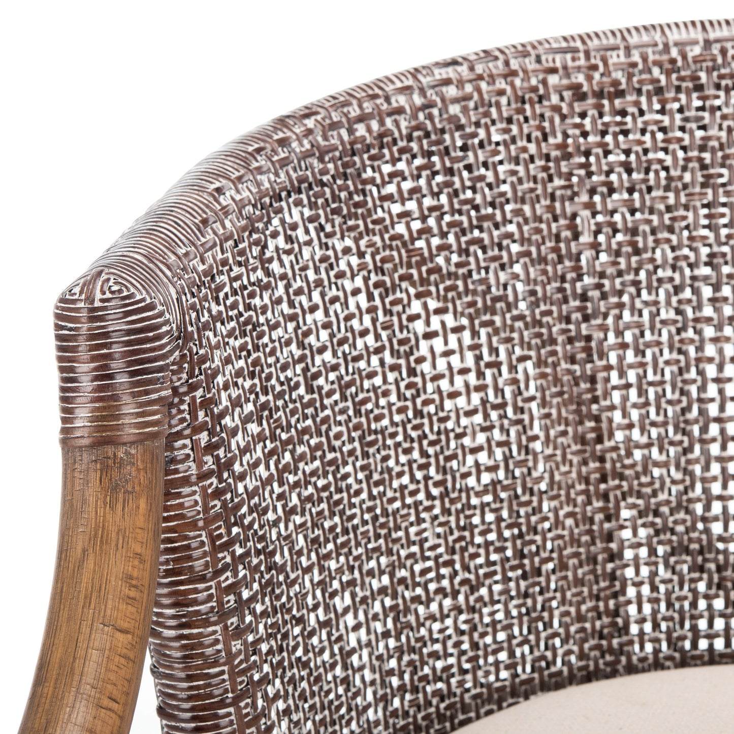 Tabouret de bar en rotin SAFAVIEH Virona de 76 cm (30 pouces) - 56,6 x 52,1 x 99 cm (22,3 L x 20,5 l x 39 h) - 56,6L x 52,1l x 99h