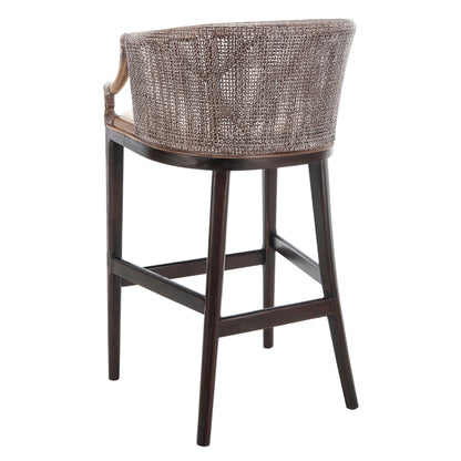 Tabouret de bar en rotin SAFAVIEH Virona de 76 cm (30 pouces) - 56,6 x 52,1 x 99 cm (22,3 L x 20,5 l x 39 h) - 56,6L x 52,1l x 99h