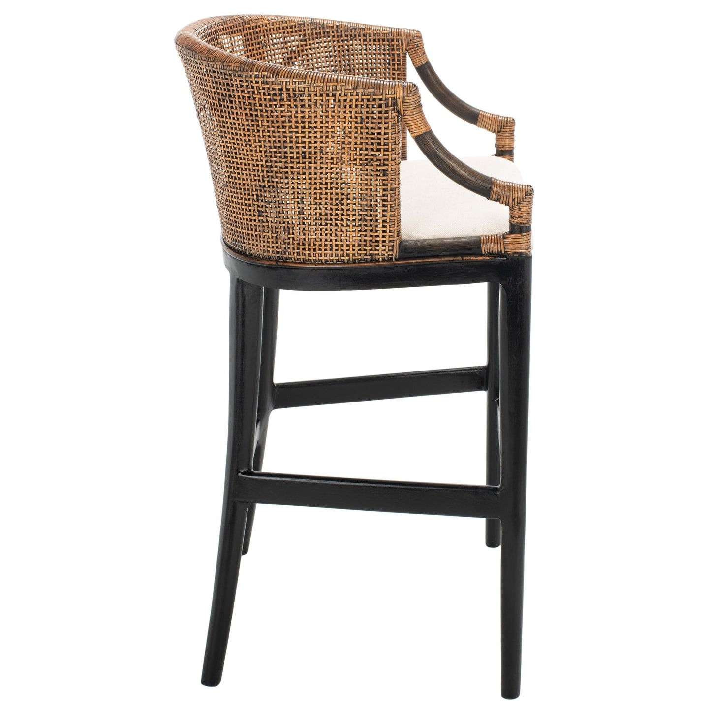 Tabouret de bar en rotin SAFAVIEH Virona de 76 cm (30 pouces) - 56,6 x 52,1 x 99 cm (22,3 L x 20,5 l x 39 h) - 56,6L x 52,1l x 99h