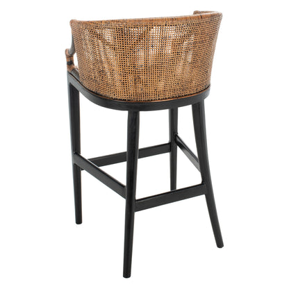 Tabouret de bar en rotin SAFAVIEH Virona de 76 cm (30 pouces) - 56,6 x 52,1 x 99 cm (22,3 L x 20,5 l x 39 h) - 56,6L x 52,1l x 99h