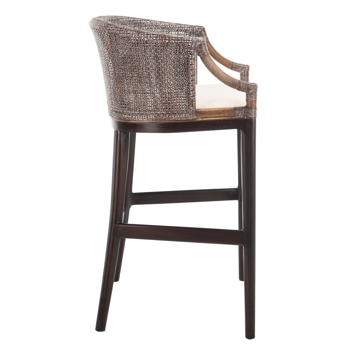 Tabouret de bar en rotin SAFAVIEH Virona de 76 cm (30 pouces) - 56,6 x 52,1 x 99 cm (22,3 L x 20,5 l x 39 h) - 56,6L x 52,1l x 99h