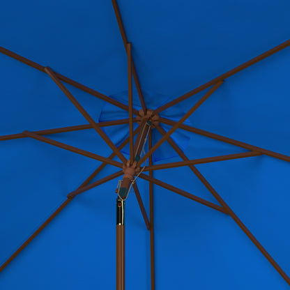 Parasol d'extérieur en bois Zlatana de 2,7 m (9 pieds) de SAFAVIEH