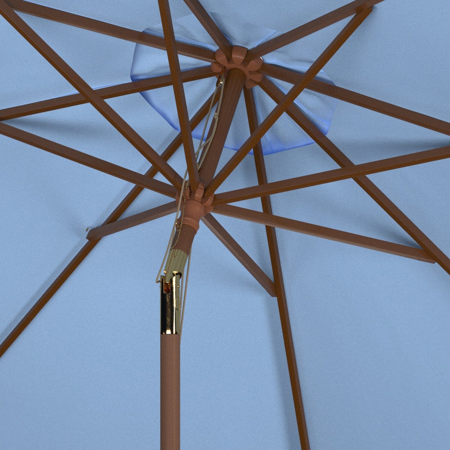 Parasol d'extérieur en bois Zlatana de 2,7 m (9 pieds) de SAFAVIEH